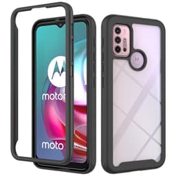 SKALO Moto G20/G30 Stødsikker Clear Hybrid Cover - Sort