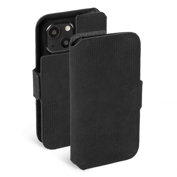 Krusell iPhone 13 Etui Leather PhoneWallet Sort