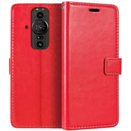 Wallet Cover 3-kort Sony Xperia Pro-I  - rød
