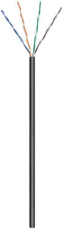 CAT 5e udendørs-netværkskabel, U/UTP, sort