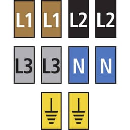 HellermannTyton WIC2-L1,L2,L3,N,Earth-PA66-MIX