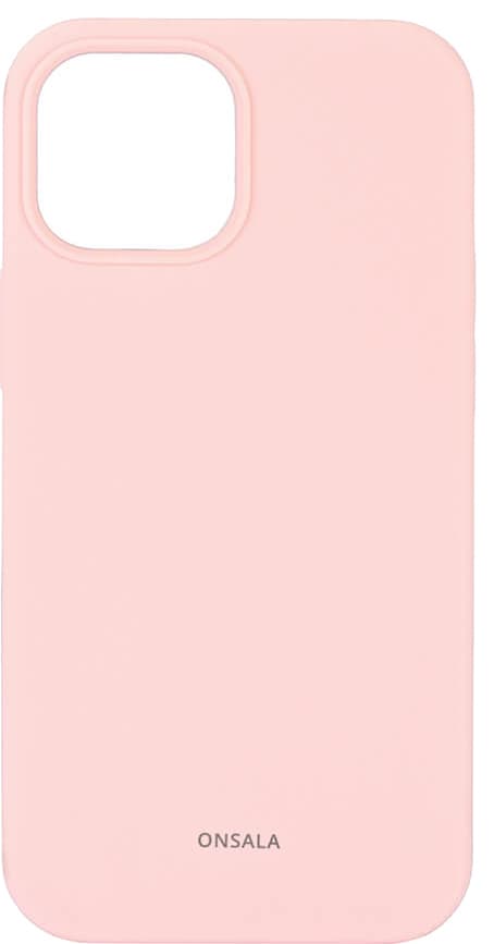 Onsala iPhone 13 mini-silikonecover (chalk pink)