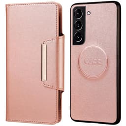 SKALO Samsung S21 FE DOLIZMA 2 i 1 magnetisk pungetui - Rosa guld