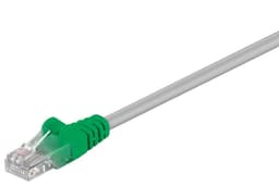 Goobay Krydset netværkskabel CAT 5e, U/UTP, grå-grøn, 1 m