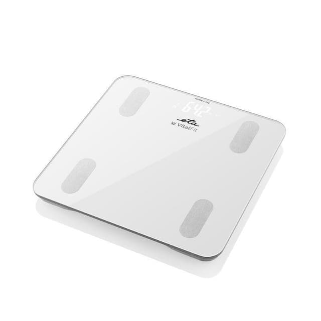ETA Smart Personal Scale Vital Fit ETA678190000 Kropsanalysator, Maksimal vægt (kapacitet) 180 kg, Nøjagtighed 100 g, Body Mass Index (BMI) måling, Hvid