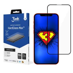 3MK HardGlass Max Skærmbeskytter, iPhone 13 Pro Max, Hærdet glas, Sort