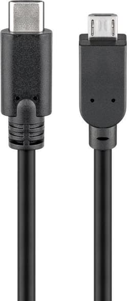 USB 2.0-kabel USB-C™ til Micro-B 2.0, sort
