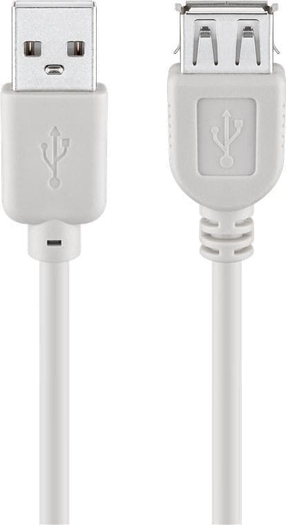 USB 2.0 Hi-Speed-forlængerkabel, grå
