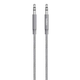 MIXIT Metallic 3,5 mm AUX -kabel, mellemrumsgrå (1,2 m)