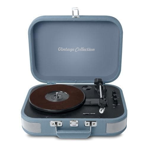 MT-201 BVB Turntable Stereo system BT USB vintage Light Blue