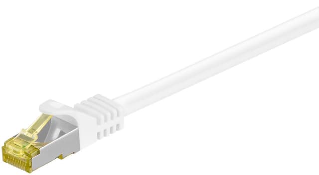 Goobay RJ45 netværkskabel S/FTP (PiMF), 500 MHz, med CAT 7 råkabel, hvid, 3 m