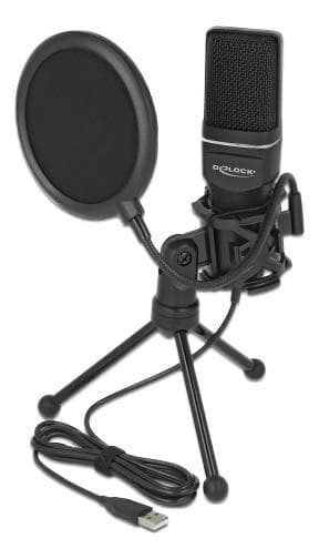 Delock USB kondensatormikrofonsæt - til podcasting, spil og vokal