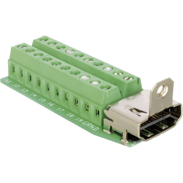 Delock 65168 HDMI-stik Tilslutning, indbygning lodret Poltal: 20 Sølv 1 stk
