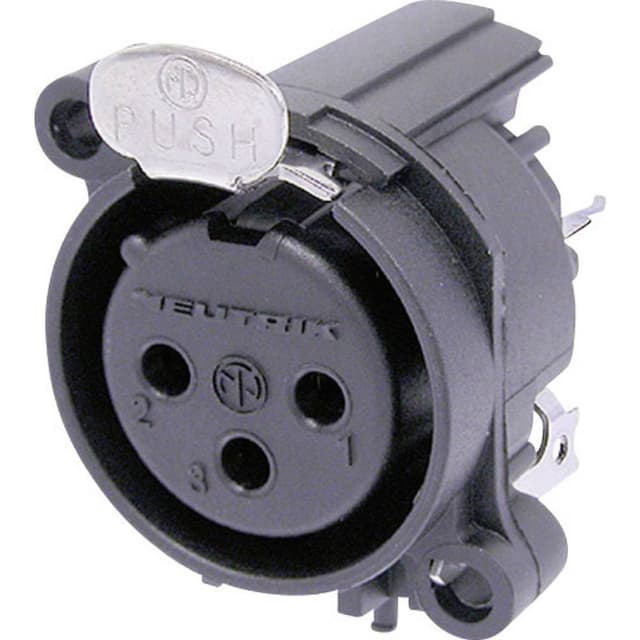 Neutrik NC3FAAV1 XLR-stik Flangetilslutning, kontakter
