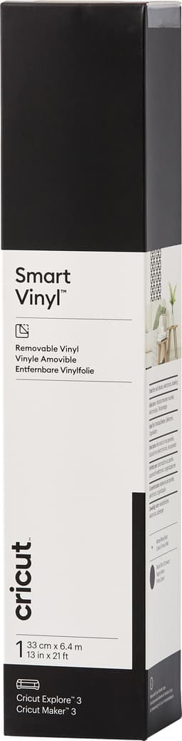 Cricut Smart Vinyl Removable ark 33 x 640 cm (sort)