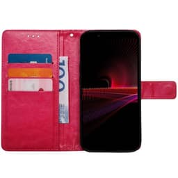 Wallet cover 3-kort Sony Xperia 1 IV - Lyserød
