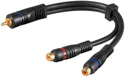 Goobay Audio Y-adapterkabel, stereo RCA-stik til 1x RCA-stik, OFC, dobbelt afskærmet