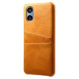 SKALO Sony Xperia 5 V PU-læder Kortholder Cover - Lys brun