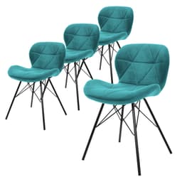 ML-Design Lot 4x Spisebordsstole Petrole Modern Style