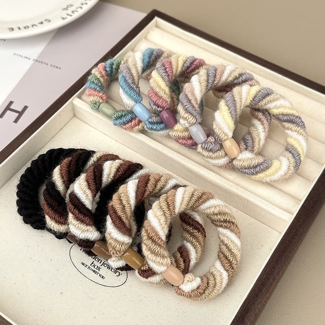 Elastiske hårbånd Scrunchy Hair Bindes Reb 10-Styk Model 5