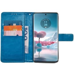 Wallet cover 3-kort Motorola Edge 40 Neo - Lyseblå