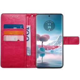 Wallet cover 3-kort Motorola Edge 40 Neo - Lyserød