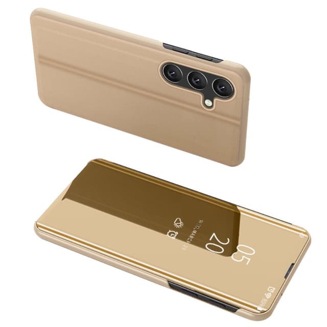 SKALO Samsung A05s 4G Clear View Mirror Etui - Guld