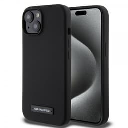 Karl Lagerfeld iPhone 15 Cover Liquid Silicone MagSafe Sort