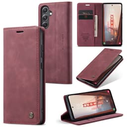 CASEME Retro Pung Taske til Samsung Galaxy S23 FE - Vinrød