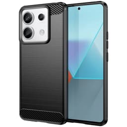 SKALO Xiaomi Redmi Note 13 Pro 5G Armor Carbon Stødsikker TPU-cover - Sort