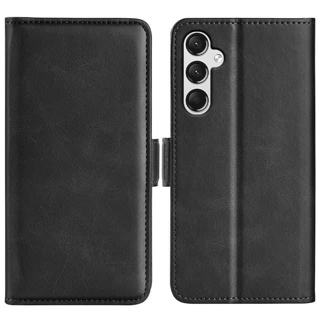 SKALO Samsung A25 5G Premium Wallet Flip Cover - Sort