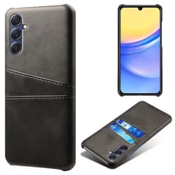 SKALO Samsung A15 5G PU-læder Cover med Pung - Sort