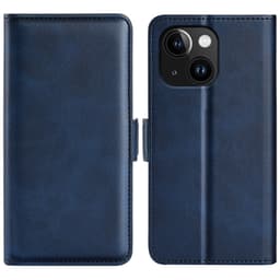 SKALO iPhone 15 Plus Premium Wallet Flip Cover - Blå