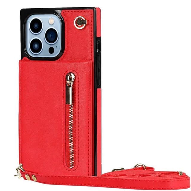 Zipper halskæde cover Apple iPhone 15 Pro - Rød