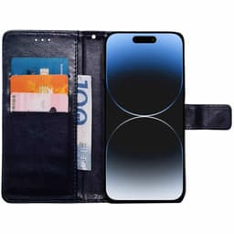 Wallet cover 3-kort Apple iPhone 15 - Mørkeblå