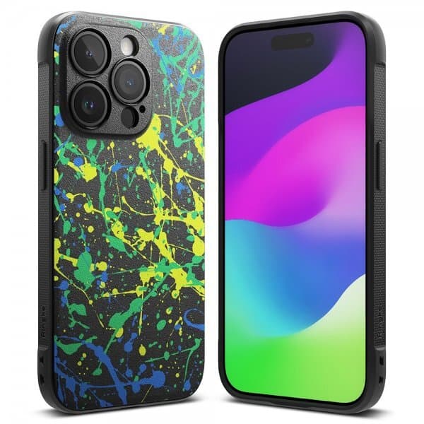 Ringke iPhone 15 Pro Max Cover Onyx Design Action Painting