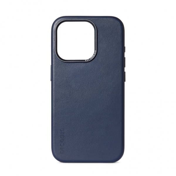 Decoded iPhone 15 Cover Leather Backcover True Navy