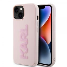 Karl Lagerfeld iPhone 15 Cover 3D Rubber Karl Lyserød