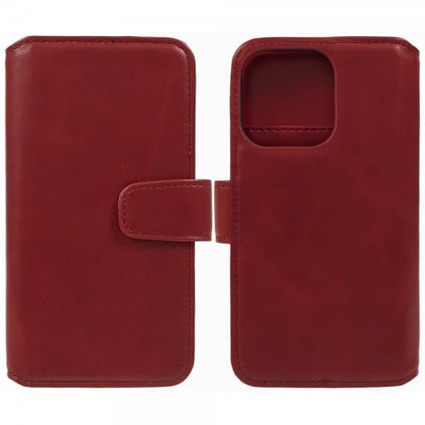 Nordic Covers iPhone 15 Pro Max Etui Essential Leather Poppy Red