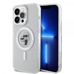 Karl Lagerfeld iPhone 15 Pro Max Cover Karl & Choupette Glitter MagSafe Transparent