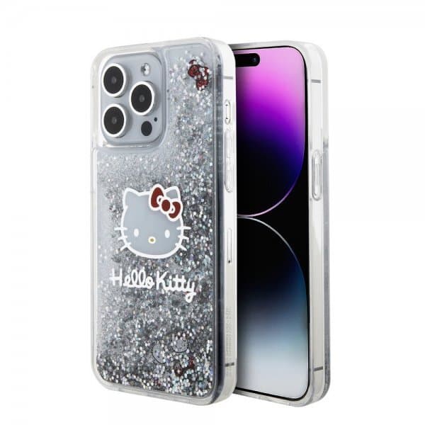 Hello Kitty iPhone 15 Pro Max Cover Liquid Glitter Translucent