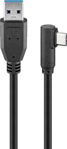Goobay USB 3.0 USB-C™ til USB-A-kabel 90°, 0,5 m, sort