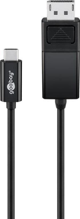 Goobay USB-C™- DisplayPort™-adapterkabel 4K 60 Hz, 1,20m, sort