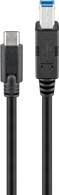 Goobay USB 3.0-kabel USB-C™ til B, sort