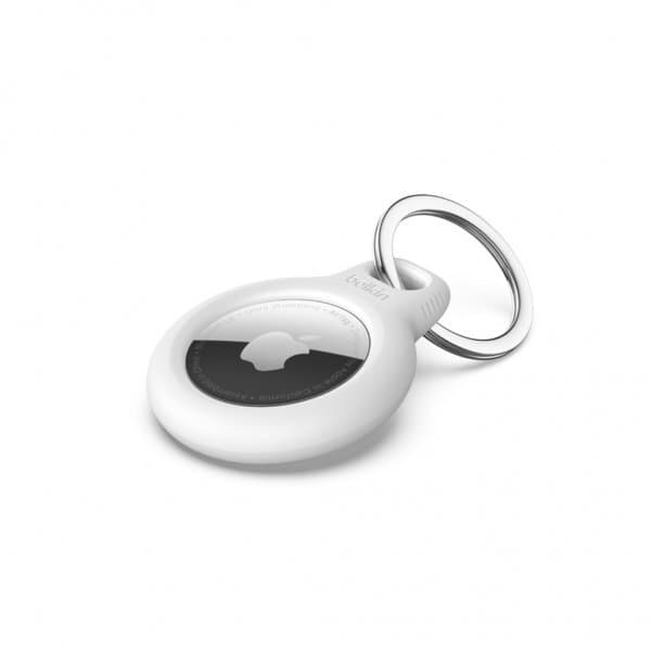 Belkin AirTag Holder Secure Holder with Keyring Hvid