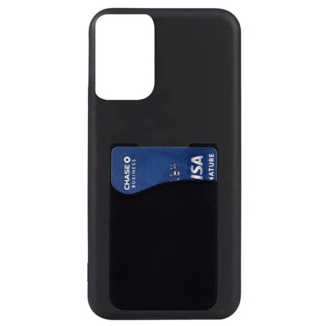 Silikone cover med kortholder Motorola Moto E14 - Sort