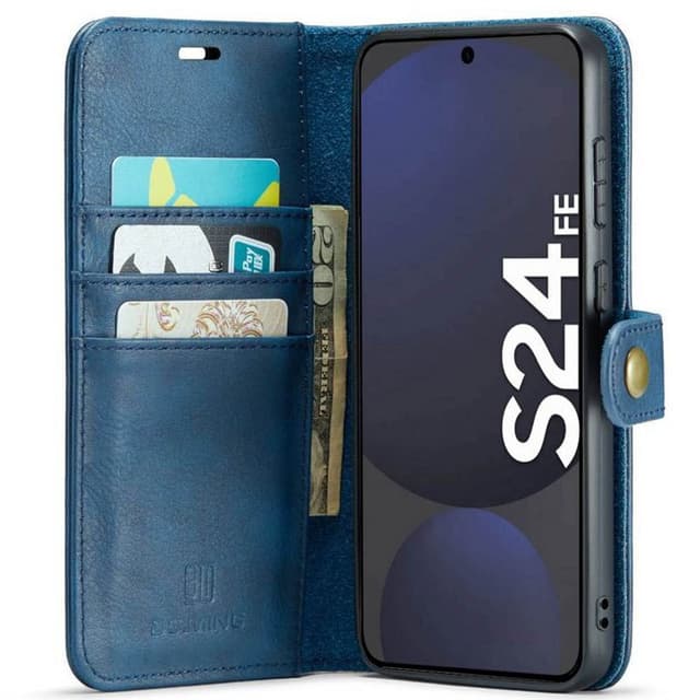 Wallet DG-Ming 2i1 Samsung Galaxy S24 FE - Blå