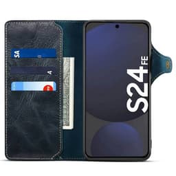 Denior mobilcover læder Samsung Galaxy S24 FE - Blå