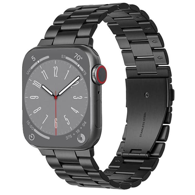 Armbånd Rustfrit stål Apple Watch 8 (41mm) - Sort