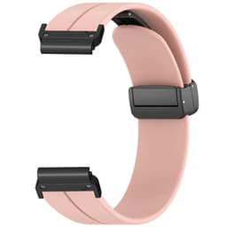 SKALO Silikonearmbånd metallspænde Garmin Fenix 7X/7X Pro 51mm - Pink